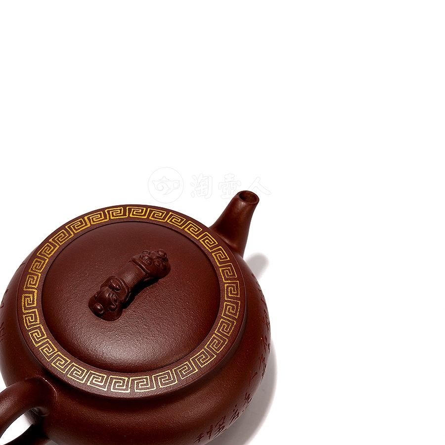 双龙三足鼎壶(描金)