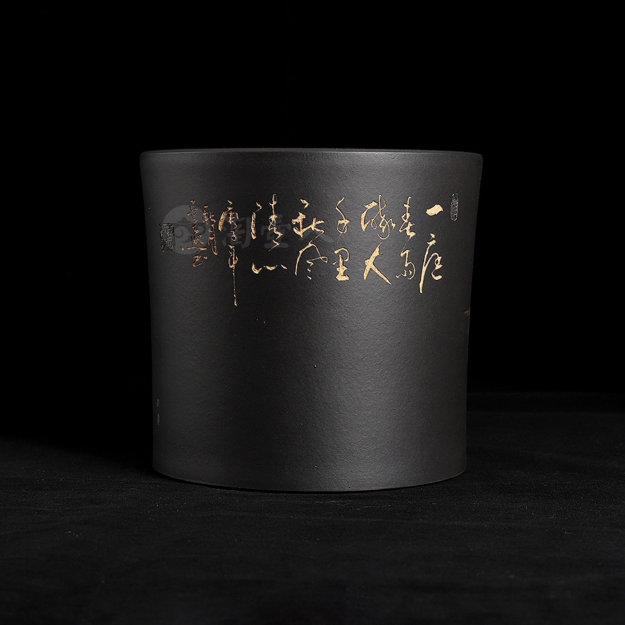 笔筒(李丹阳泥绘张云熙陶刻)