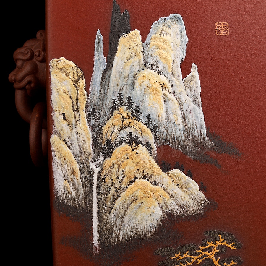 四方狮耳尊对瓶