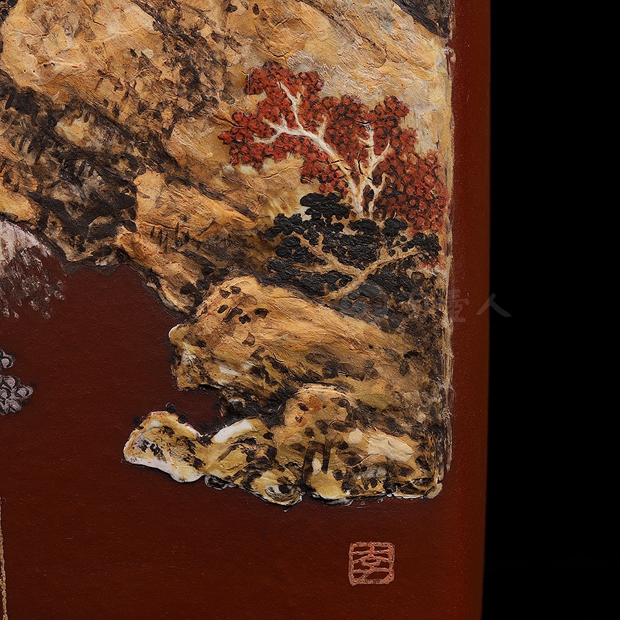 四方狮耳尊对瓶