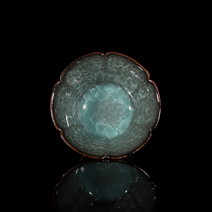 冰裂六瓣品茗杯