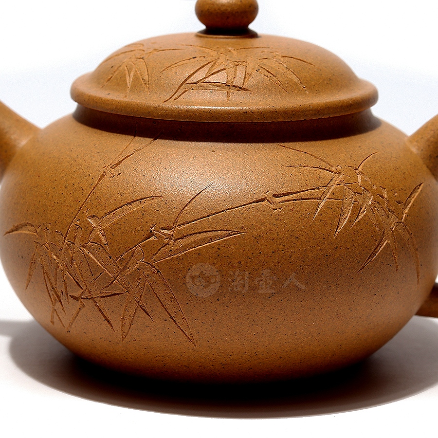 圆满壶(陶刻竹)