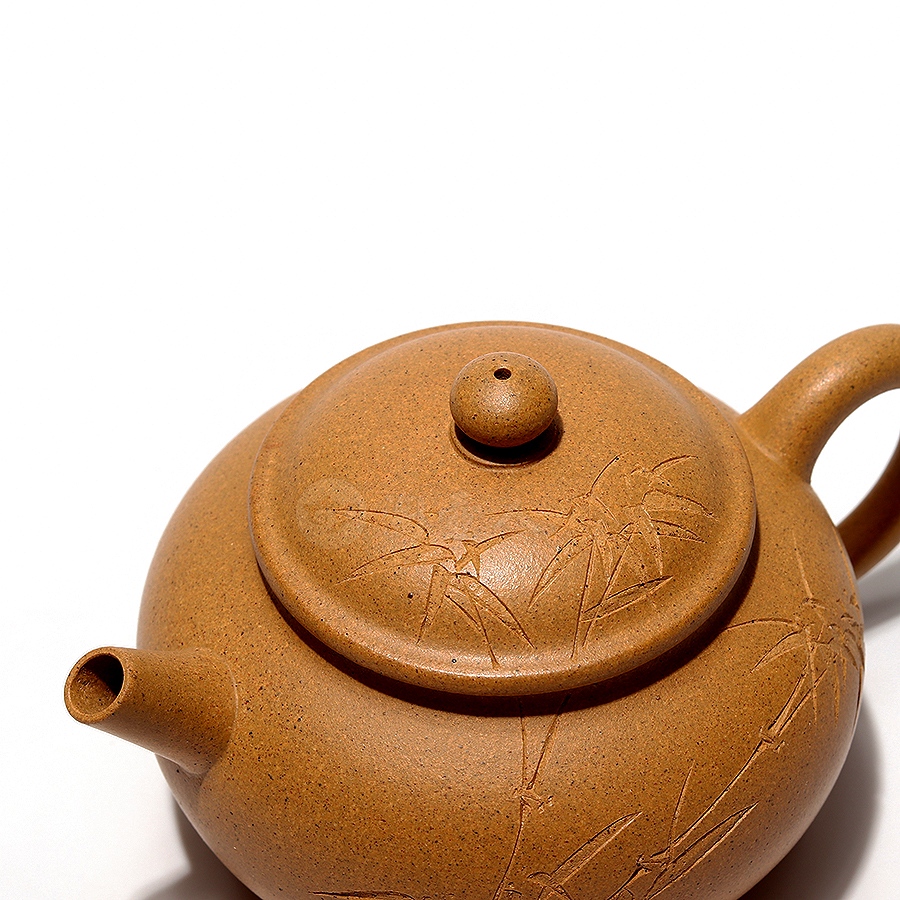 圆满壶(陶刻竹)