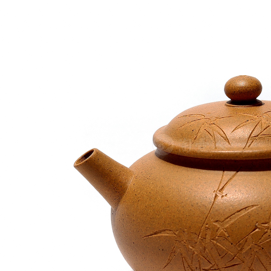 圆满壶(陶刻竹)