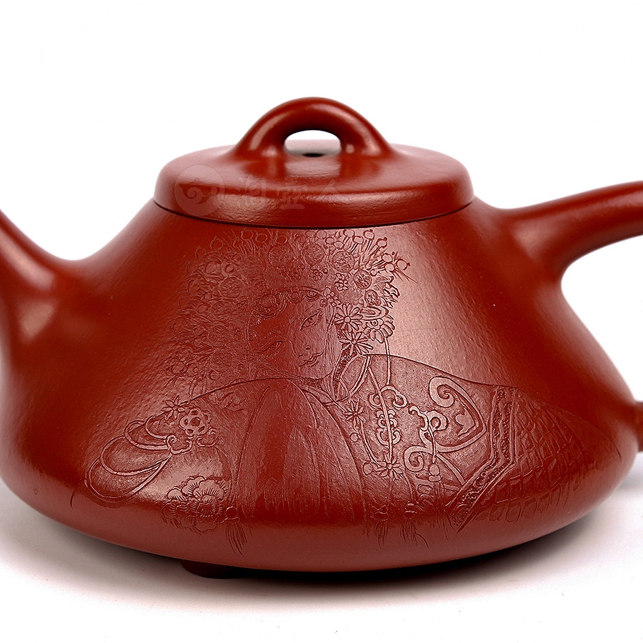 许文军制全手朱泥子冶壶