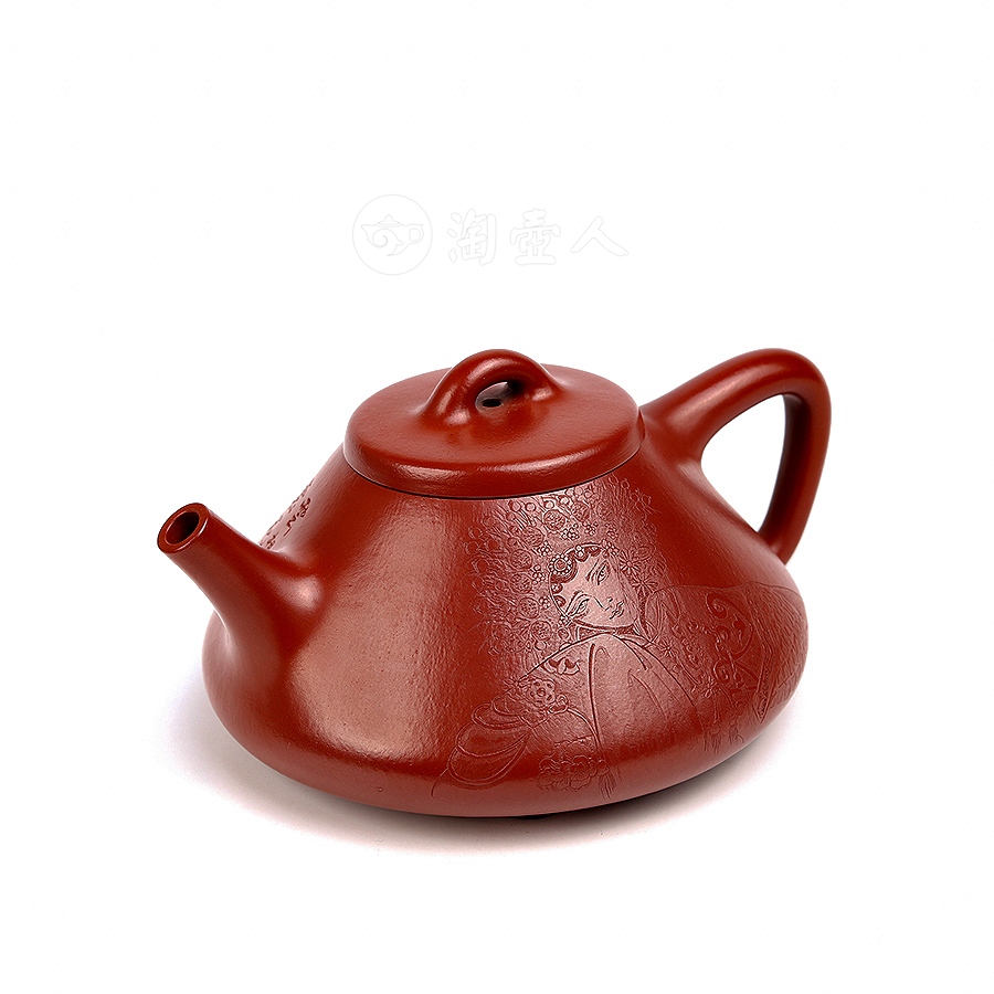 许文军制全手朱泥子冶壶