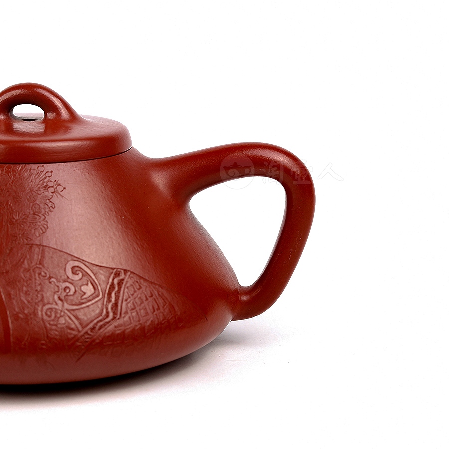 许文军制全手朱泥子冶壶