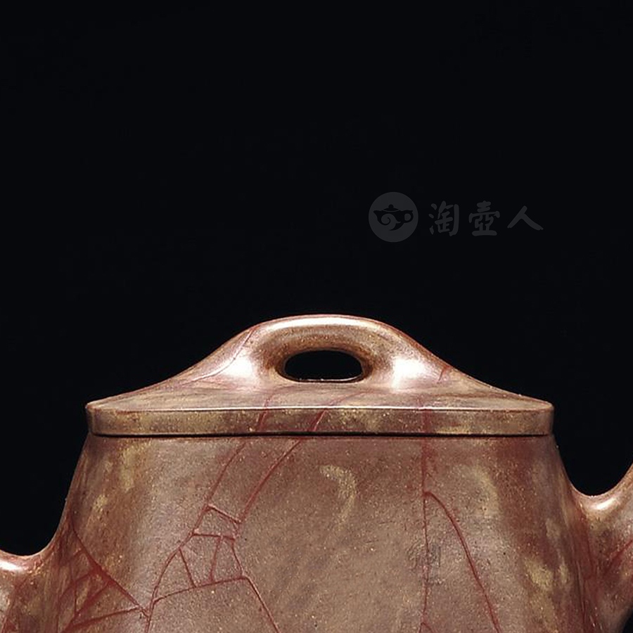 四方开片高石瓢壶