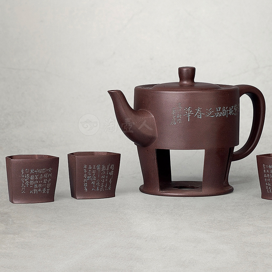 松风组合茶具(五件)
