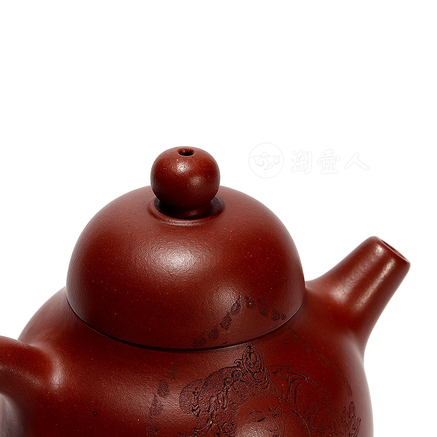 高帽圆灯壶