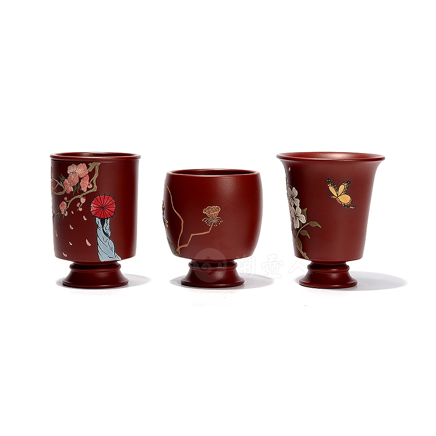蝶莲花品茗杯套组
