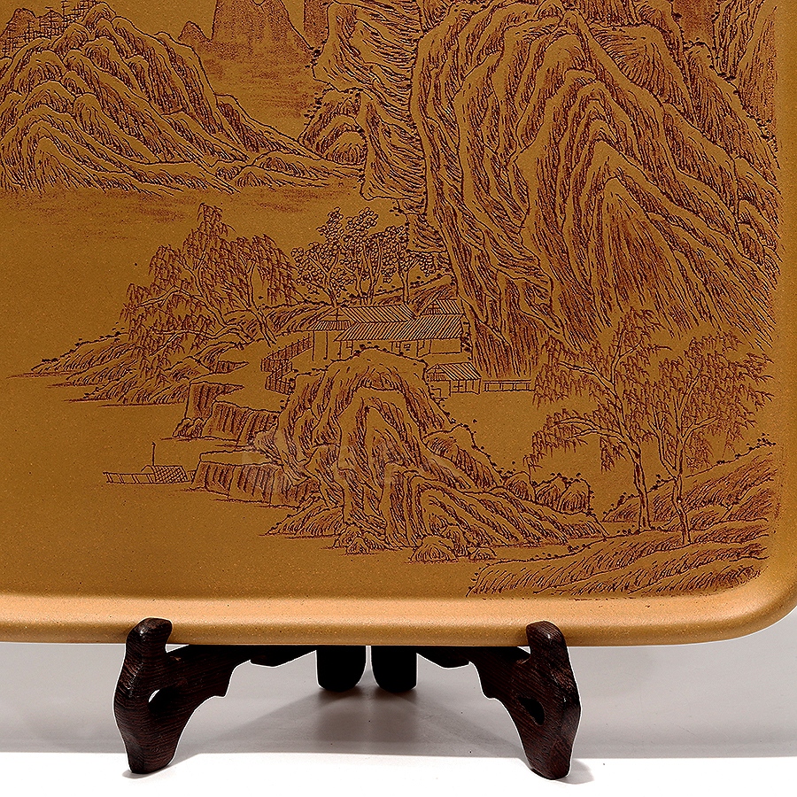 四方山居图壶承