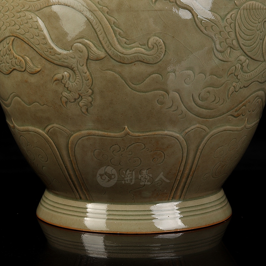 葫芦座四系龙纹瓶