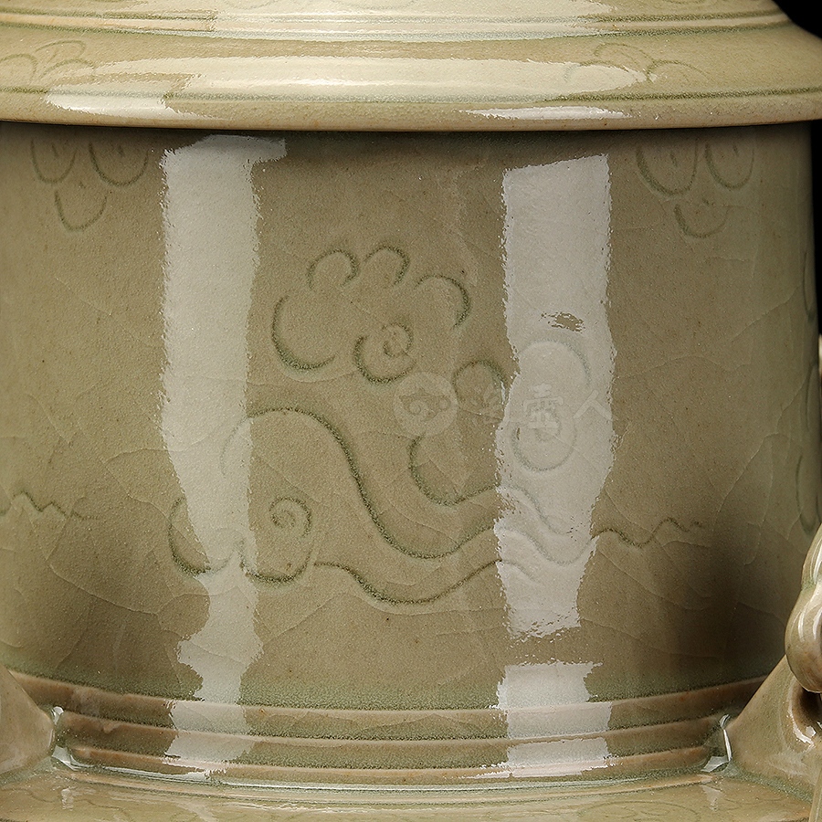 葫芦座四系龙纹瓶