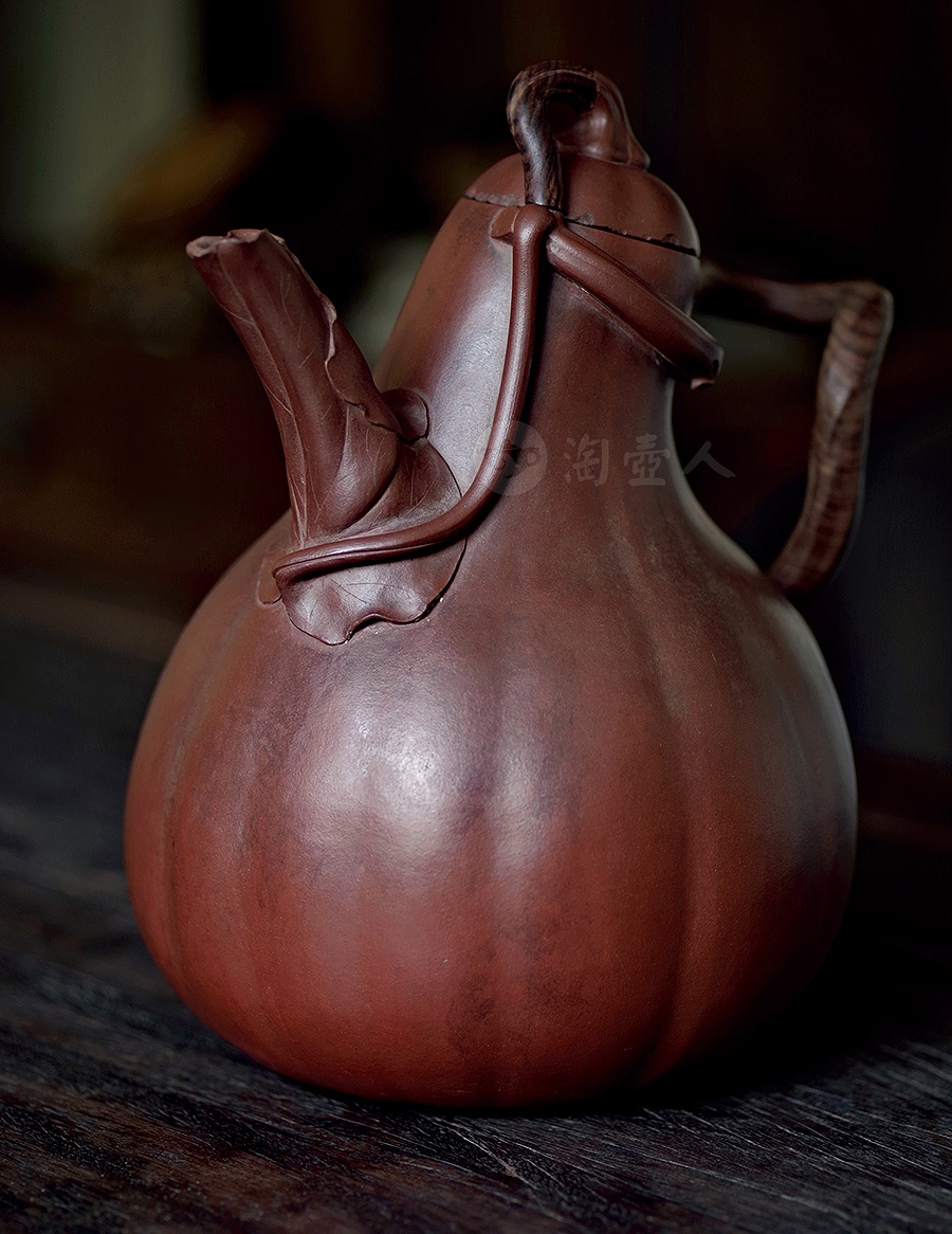 朱泥大南瓜壶