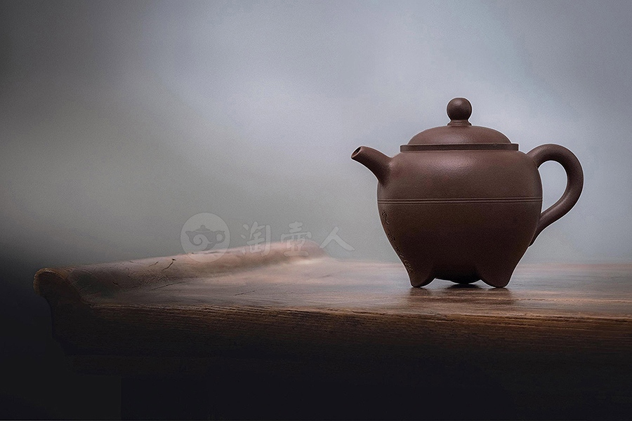 正宗原矿宜兴紫砂壶-素带壶-陈鸣远全手工制作-原矿段泥紫砂泥料