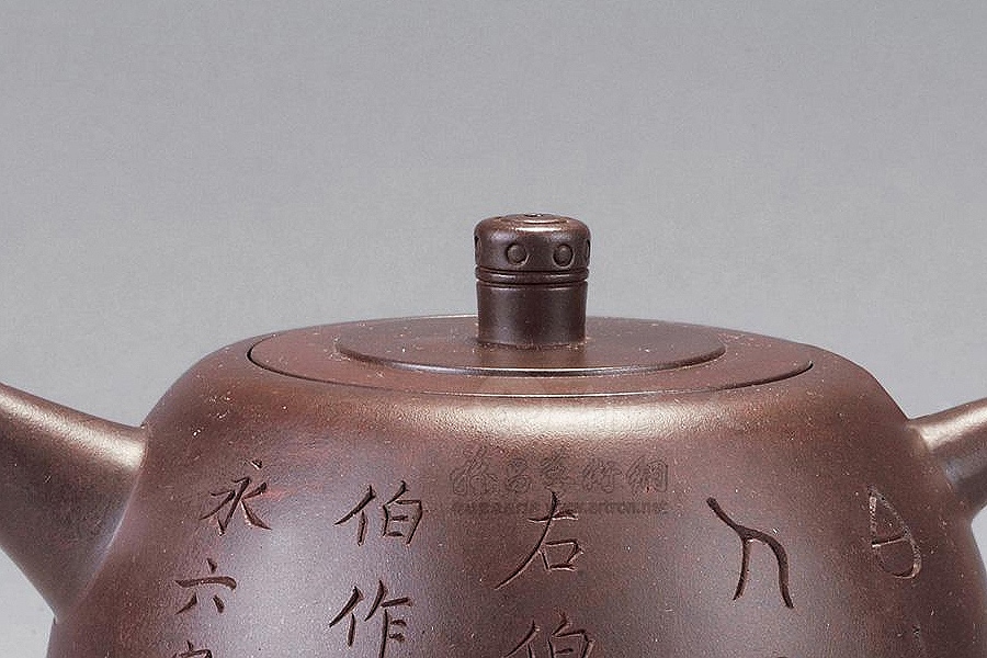 紫泥金石文字壶