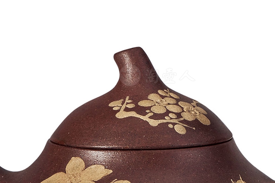 泥绘花卉匏瓜壶