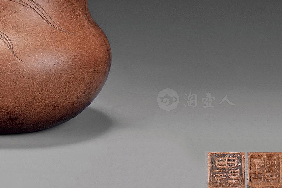 紫泥葫芦形壶