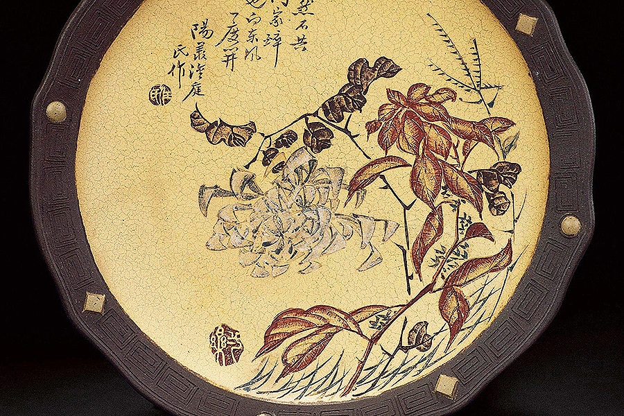 花卉图挂盘