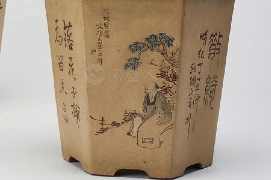 花盆一对