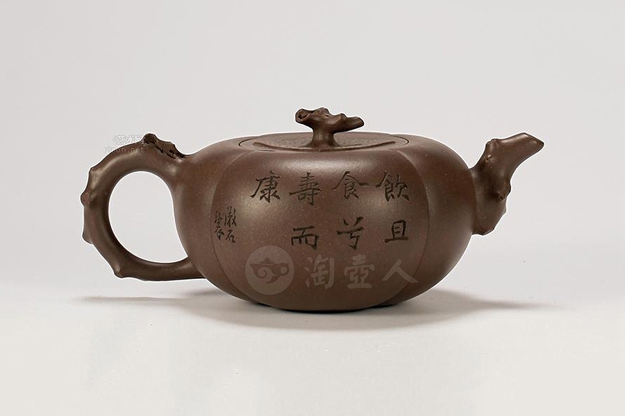紫泥柿子壶