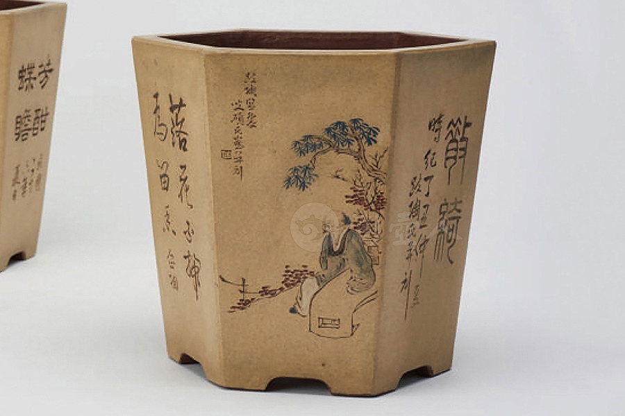 花盆一对