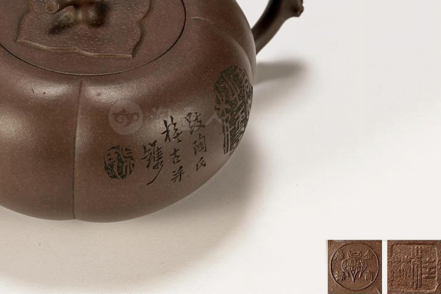 紫泥柿子壶