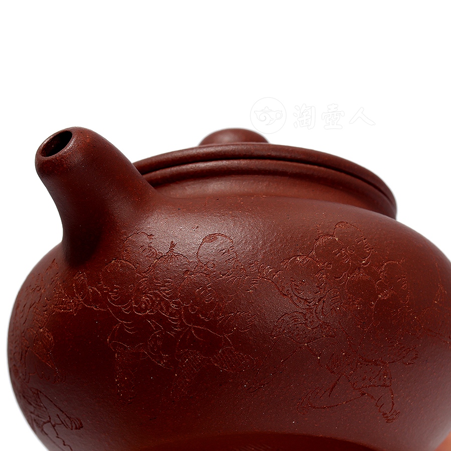 全手仿古壶(陶刻百子图)