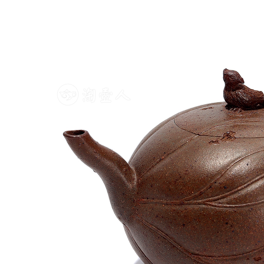 全手墨荷壶（薄胎柴烧）
