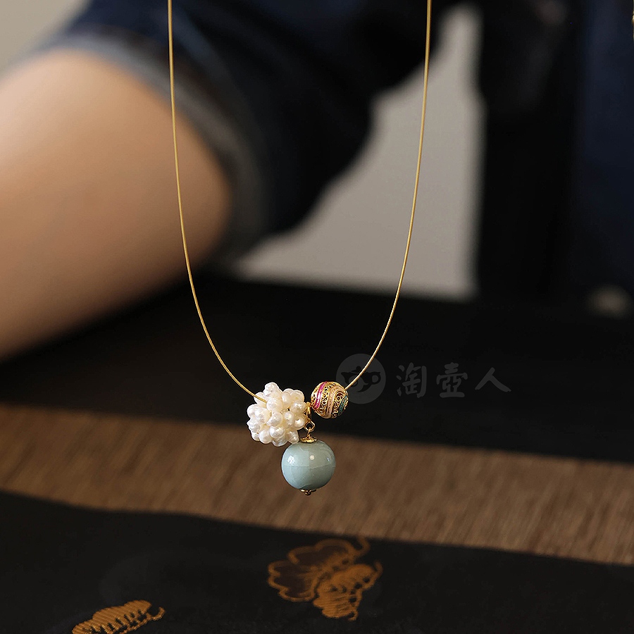 双笙花项链(白)