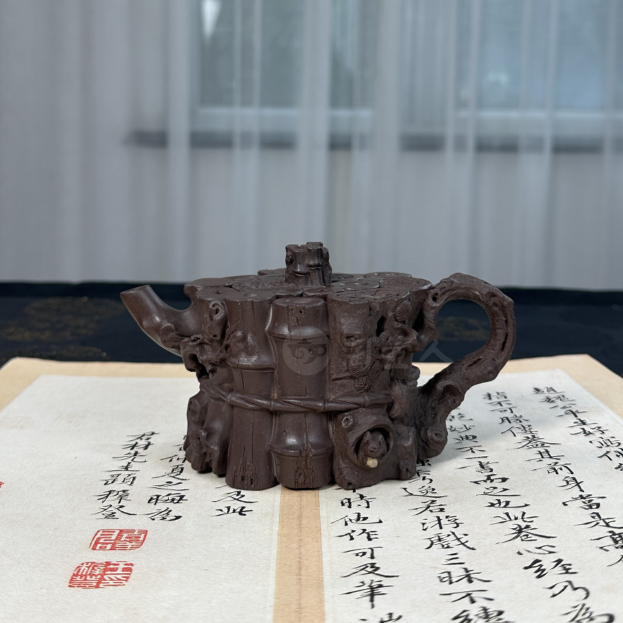 全手束柴三友壶