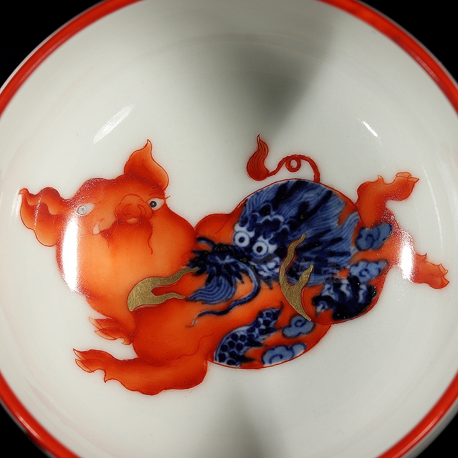 龙猪长乐品茗杯