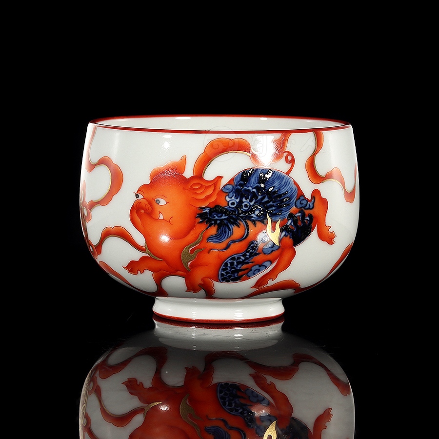 龙猪长乐品茗杯