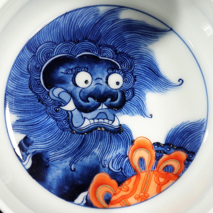 双狮戏珠品茗杯