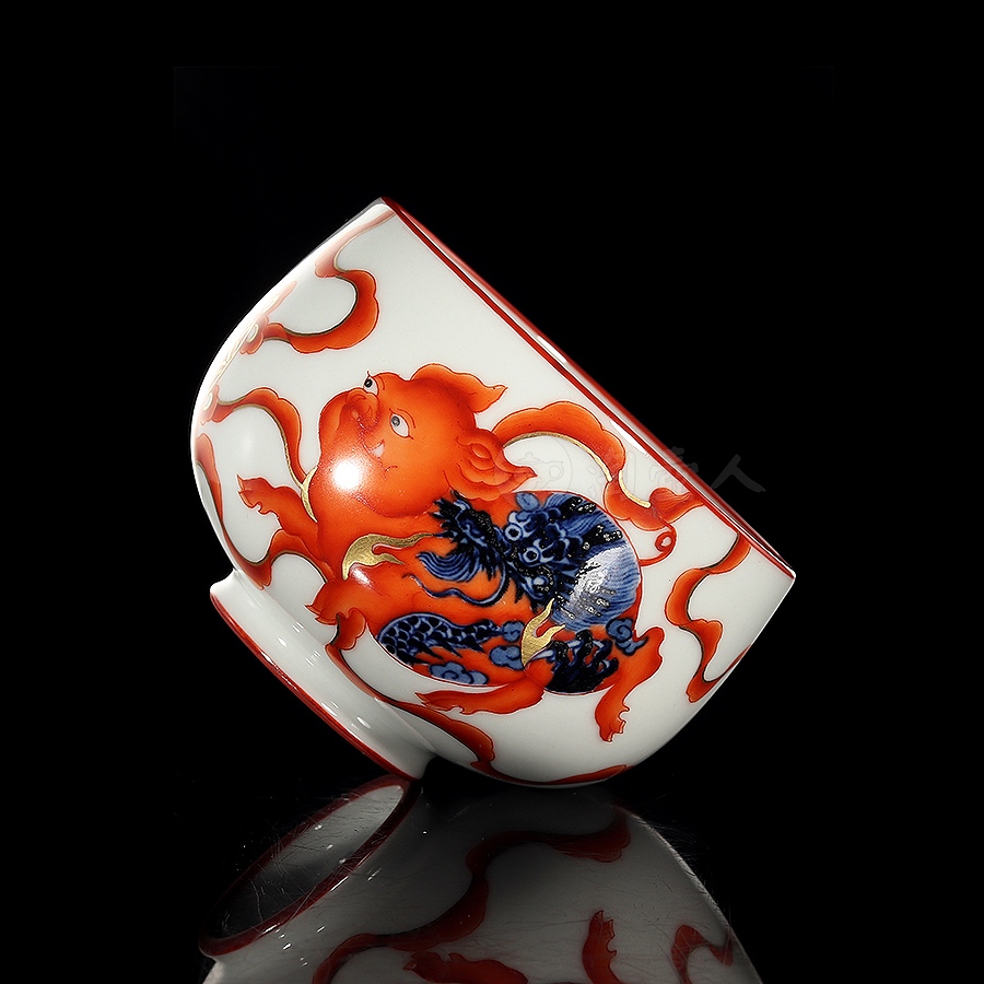 龙猪长乐品茗杯