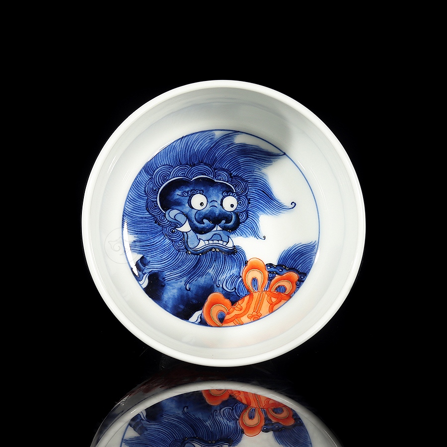 双狮戏珠品茗杯