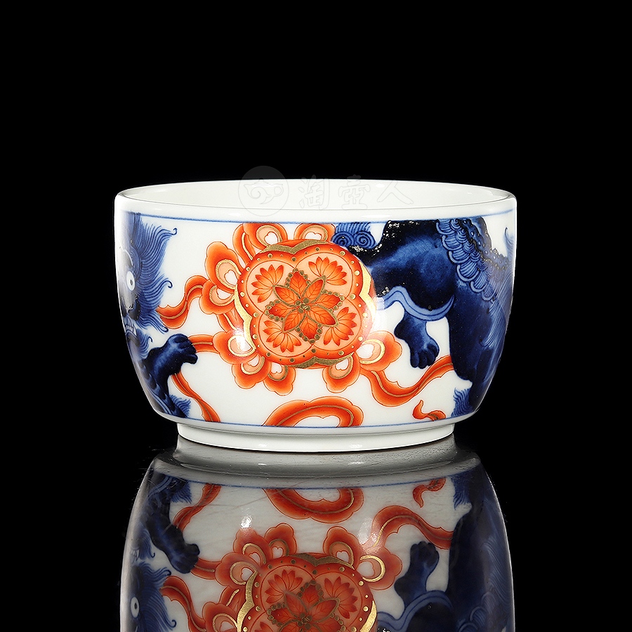 双狮戏珠品茗杯