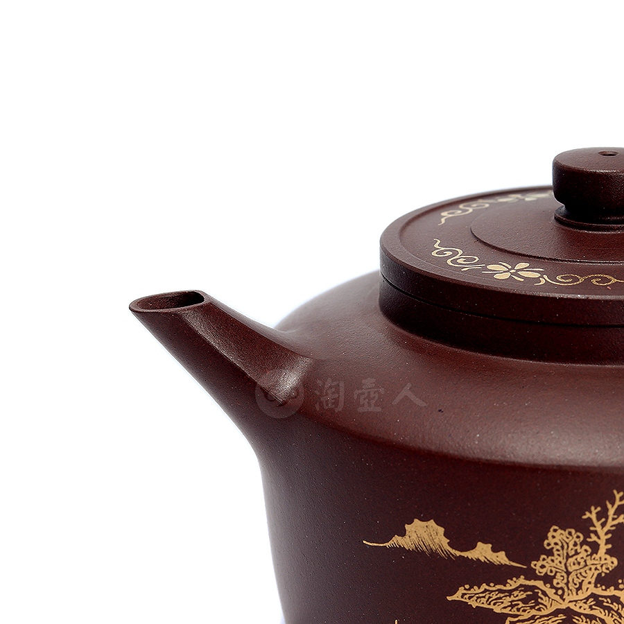 全手山水描金德钟壶