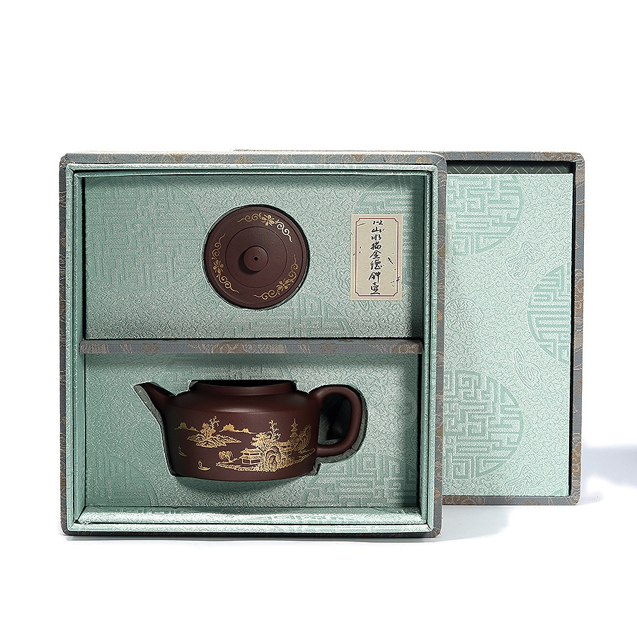 全手山水描金德钟壶