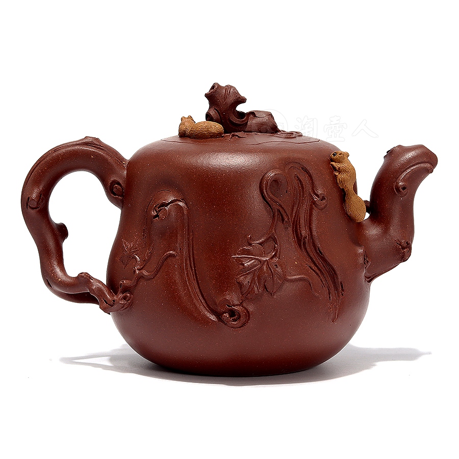 全手松鼠葡萄壶