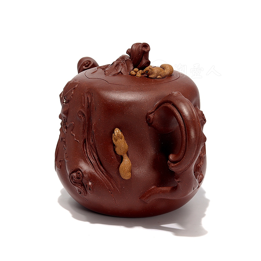 全手松鼠葡萄壶