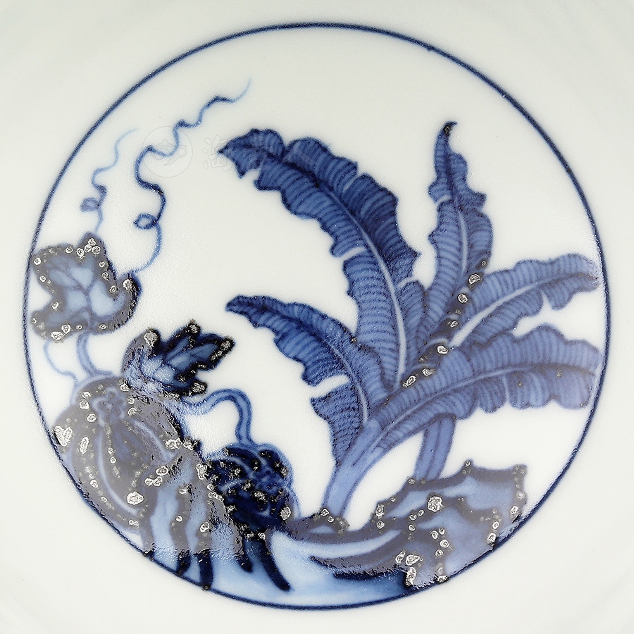 青花麒麟八方杯