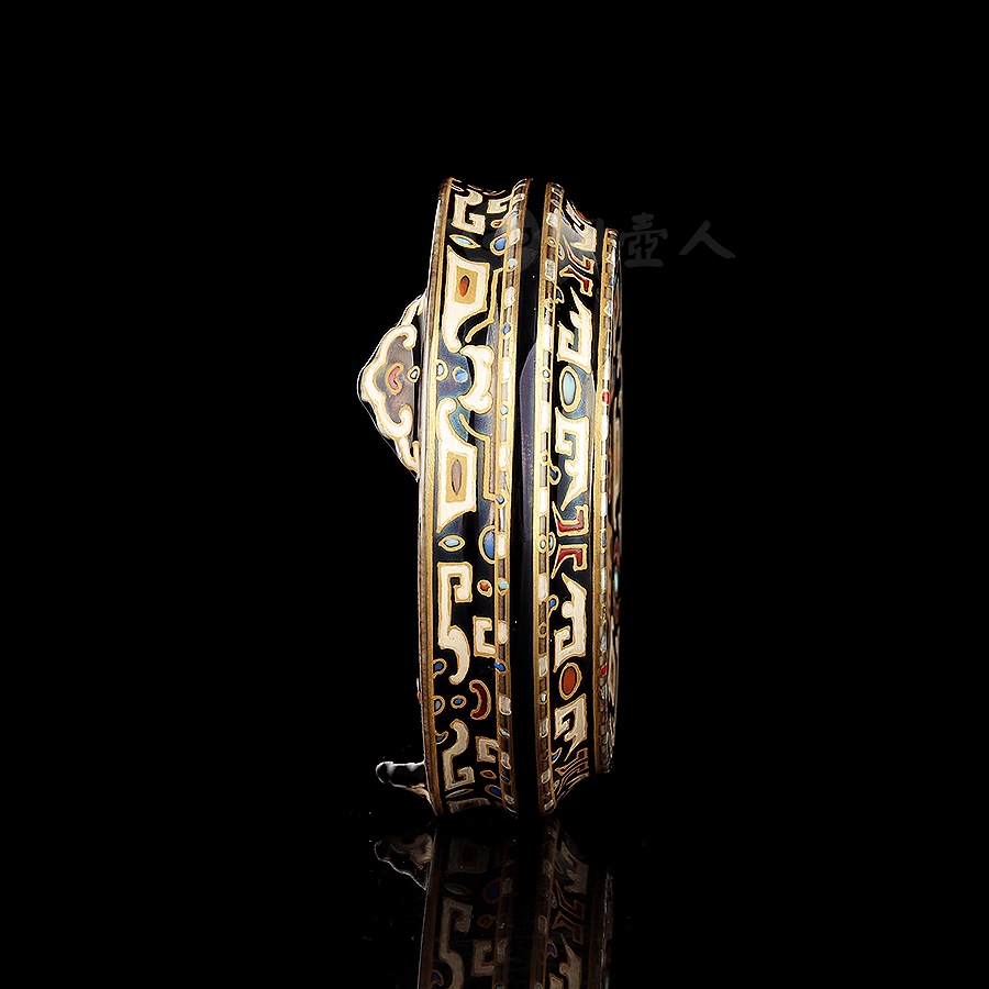 盖置·金错银乌金釉点彩