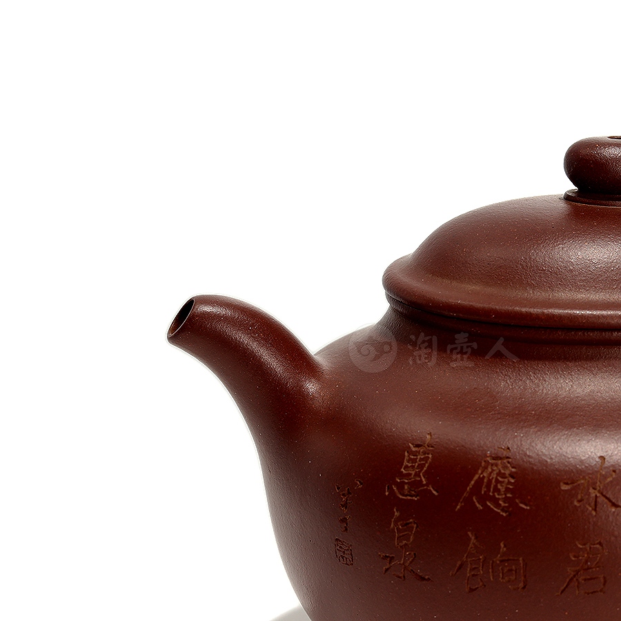 全手腰圆莲子壶(吴东元刻)