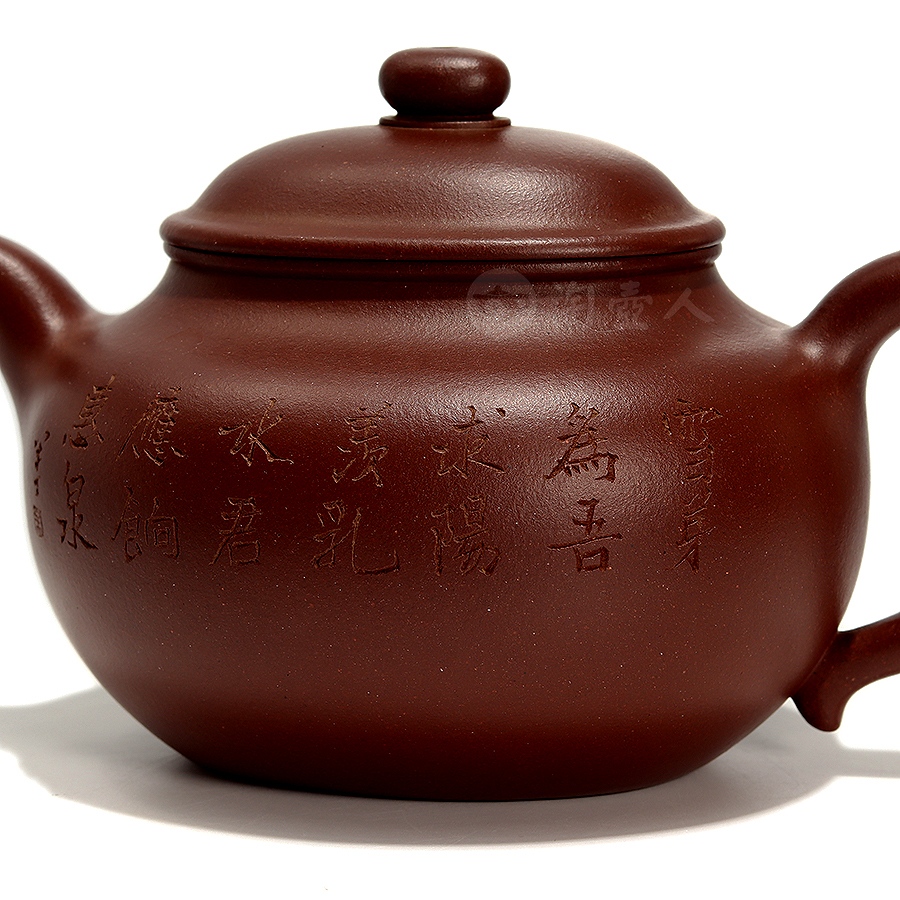 全手腰圆莲子壶(吴东元刻)