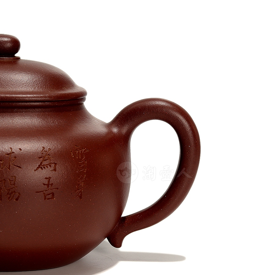 全手腰圆莲子壶(吴东元刻)