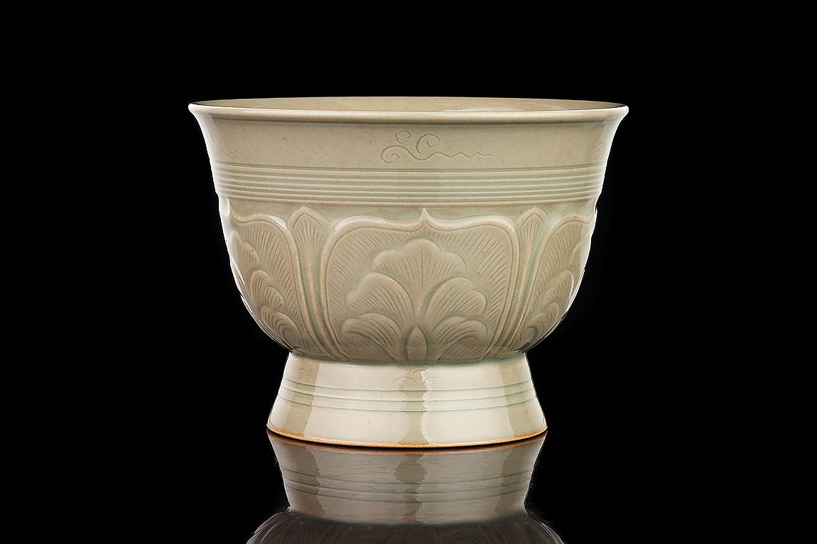 荷合飞鸟大叶杯