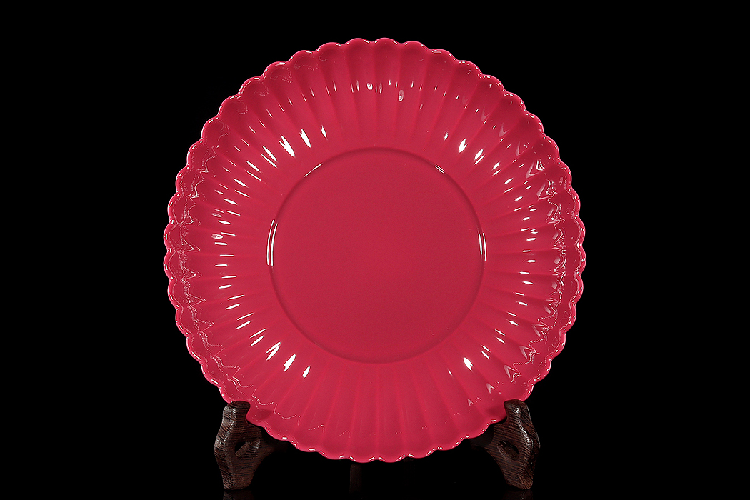 花瓣壶承(胭脂红)