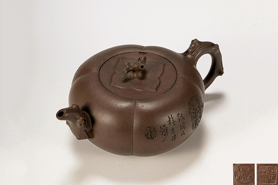 紫泥柿子壶